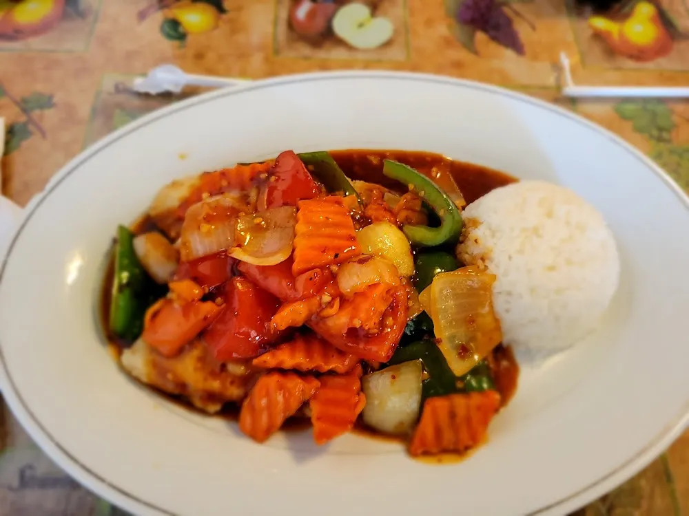 Fried Trout and Rice